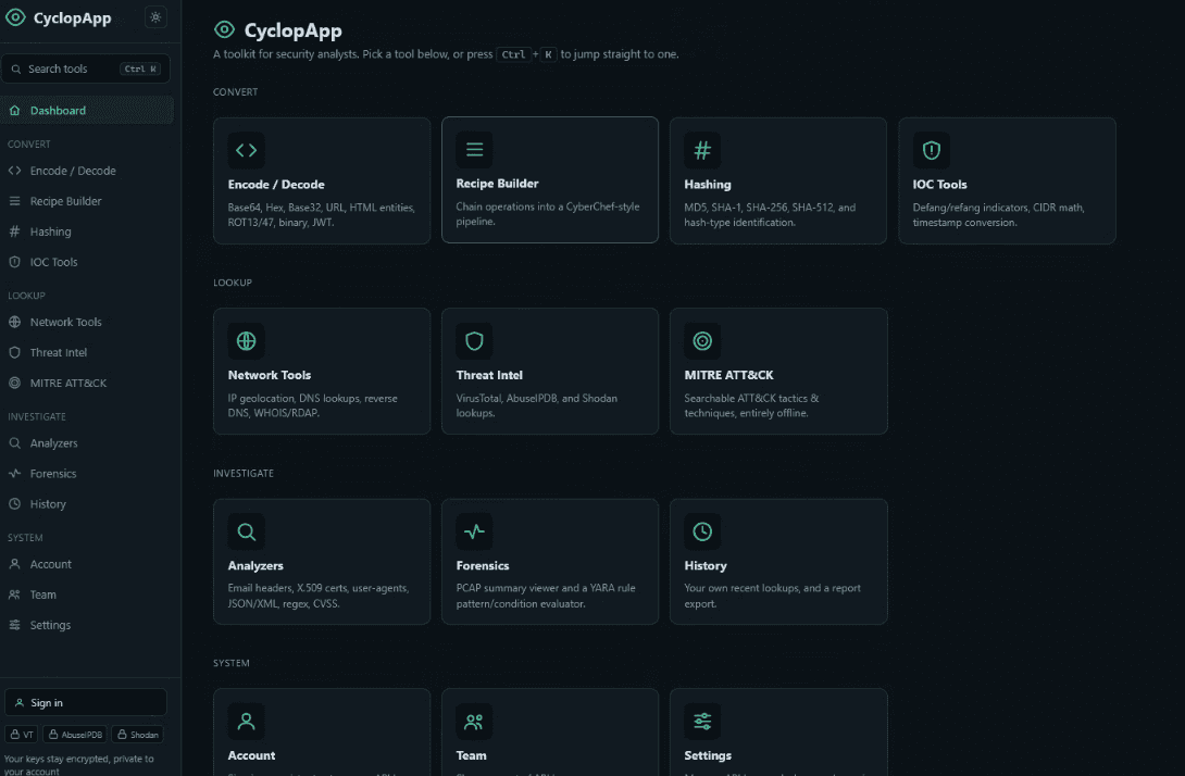 CyclopApp screenshot