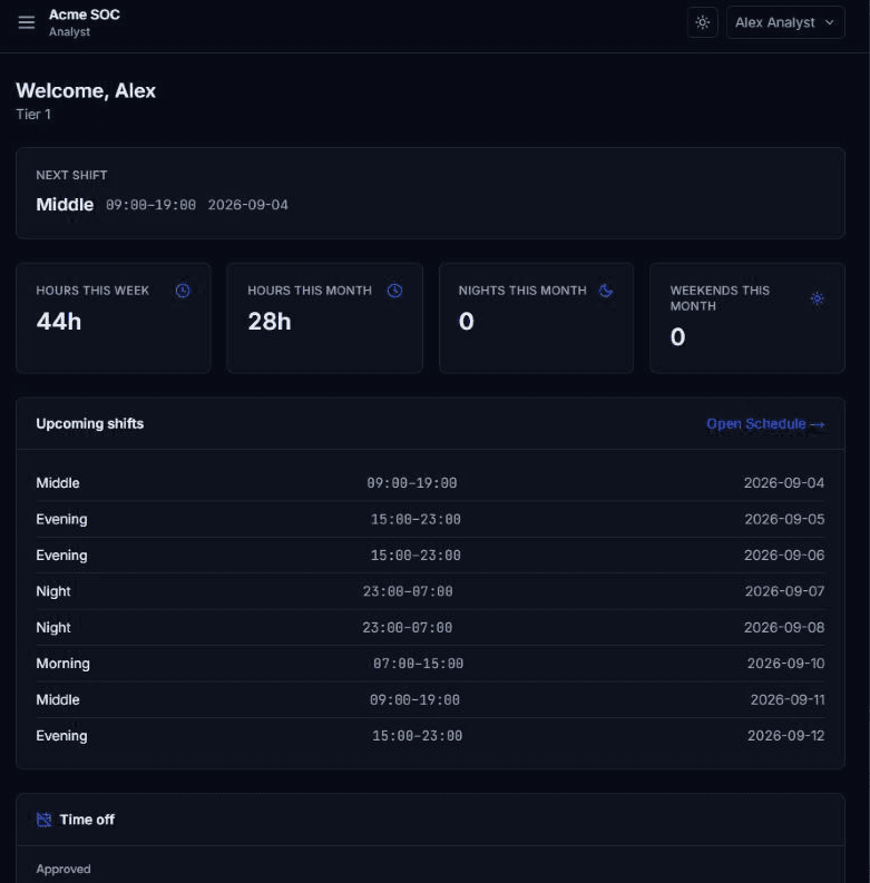 SOC Shift Automation Platform screenshot